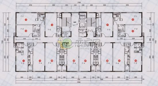 华强城新天地公寓标准层平面图