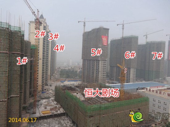 6月17日新乡恒大雅苑项目施工最新工程进度