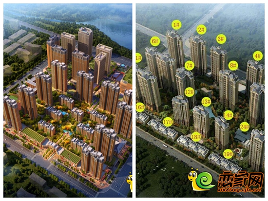 忆通壹世界:忆通壹世界项目目前初步定位为一个集商业mall、精品商业街、高档住宅、酒店公寓、餐饮娱乐、休闲购物、小学、幼儿园等于一体的城市综合体,致力建设成一个高品质的景观式生活人文社区。这不仅将为新乡市场注入一股新鲜的活力,也将带动新乡城市的区域发展、提升新乡市民的生活品质。 星海国际:星海国际项目采用欧式建筑风格,外墙以深咖啡色石材和米黄色仿古漆为主,简单、大方,富有浪漫主义色彩,与时代贵族所追求的新完美主义不谋而合;小区景观设计也具有欧式气息,以一个中心,两条轴线,多个组团为主,设置了大面积绿化,