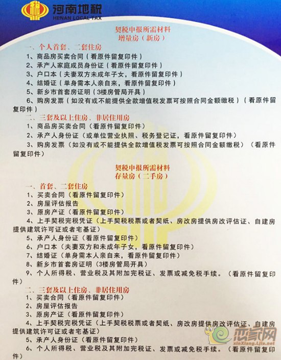 新乡市契税补贴办理延长