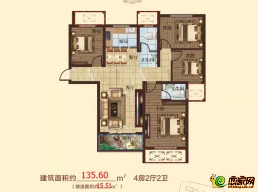 润田金域蓝湾户型图