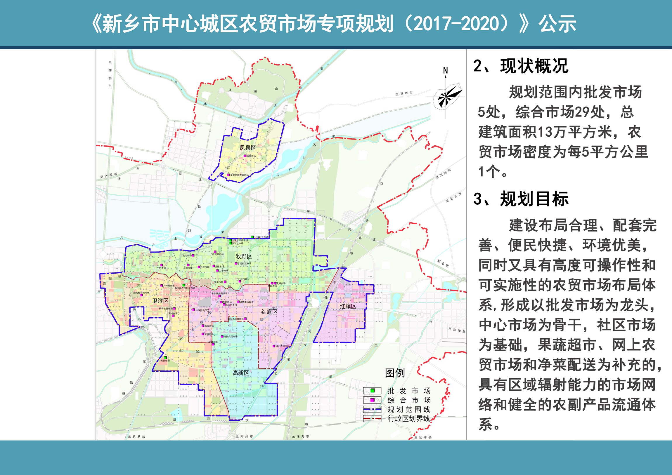 2017-2020年新乡市规划建设79处综合市场