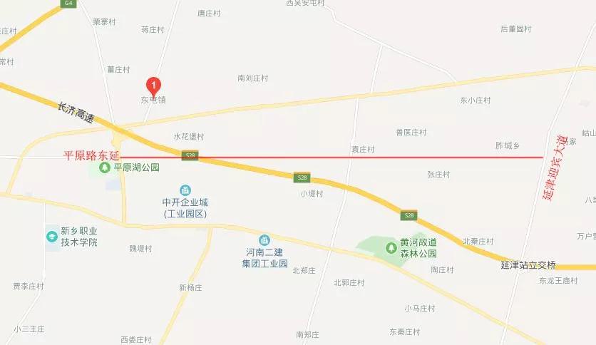 8公里,西起新乡市开区,东至延津县迎宾大道,为新建工程.