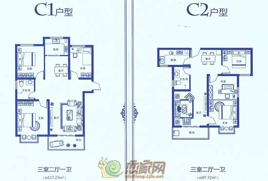 開發商:新鄉市鴻發置業有限公司 認籌時間:7月中旬 戶型品鑑:97㎡