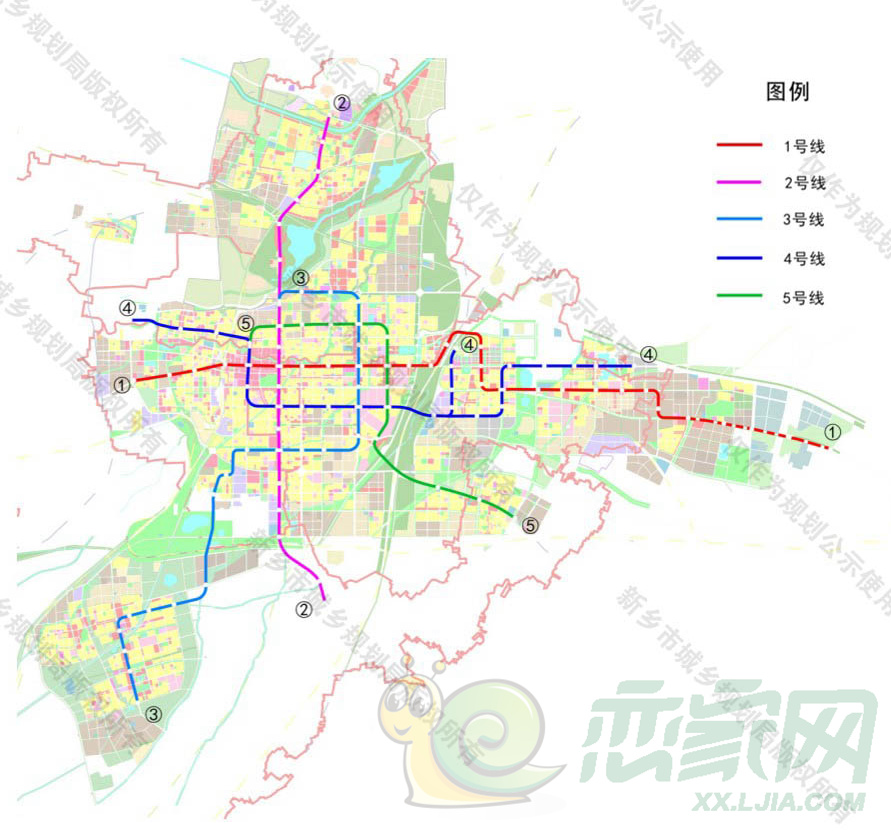 新鄉城市軌道交通線網規劃圖曝光!